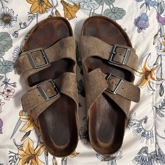 Birkenstock Unisex Arizona Leather Sandals Brown